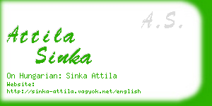 attila sinka business card